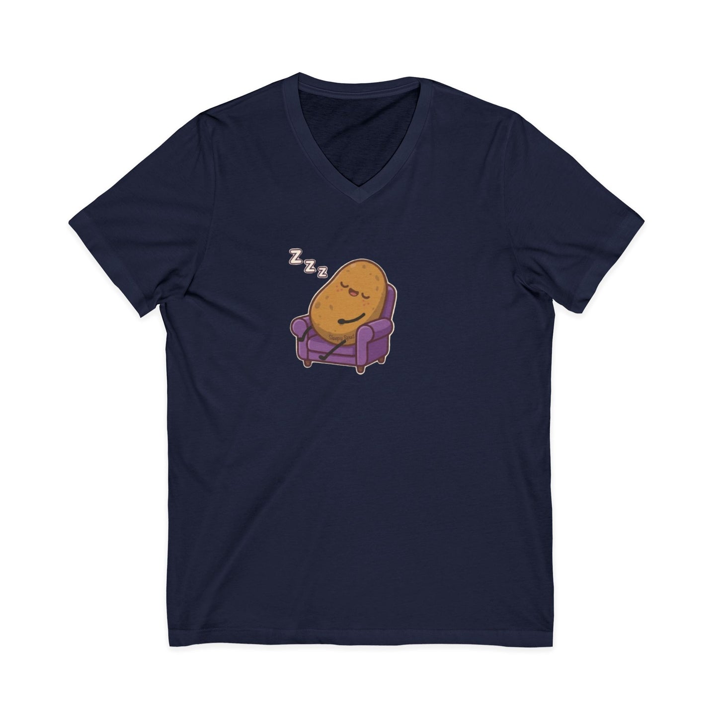 Sleepy Spud Potato Tee — Cute Organic Men's T-Shirt